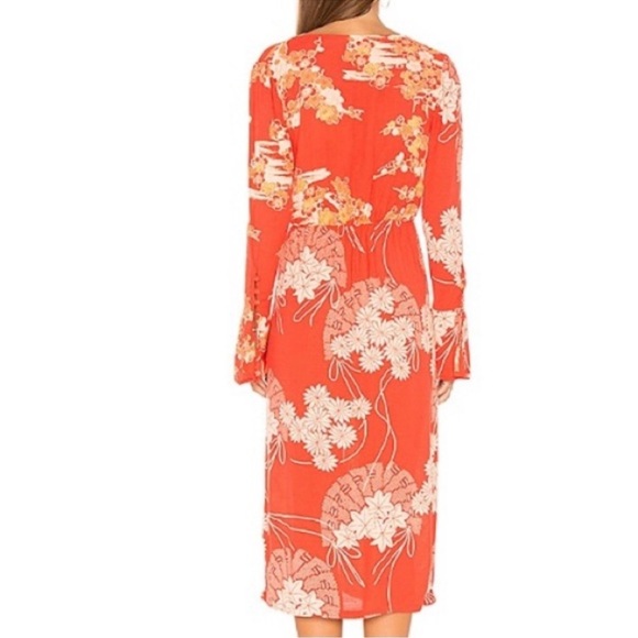 Free People Mixed Print Twist Dress - Picture 3 of 10